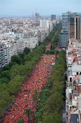 Manifestación por la Diada de 2018. Foto de archivo