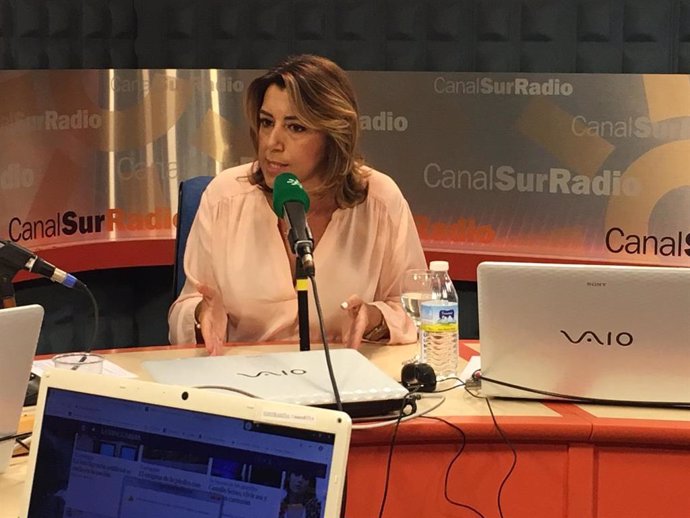 Susana Díaz, este lunes durante la entrevista