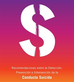 Cartel sobre recomendaciones sobre prevención de conducta suicida.