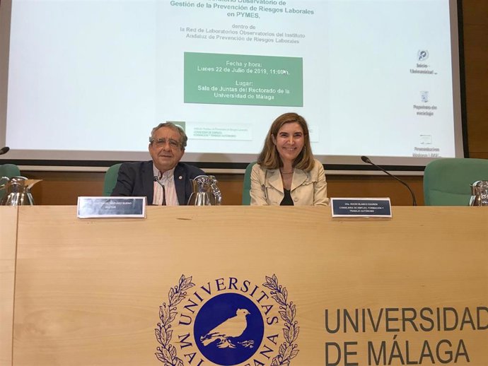 Observatorio Prevención Riesgos Laborales Pymes, con la asistencia de la consejera andaluza de Empleo, Formación y Trabajo Autónomo, Rocío Blanco (Foto de archivo)