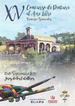 Cartel del XV Concurso de Pintura al Aire Libre 'Francisco Benavides' de Jerez de los Caballeros