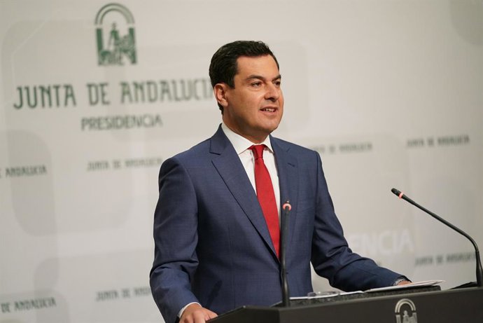 El presidente de la Junta de Andalucía, Juanma Moreno