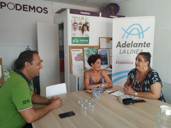 Aguilera con colectivos de La Línea