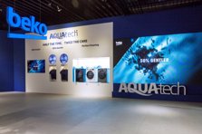 El stand de lavadoras Aquatech de Beko en IFA 2019