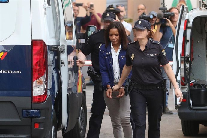 La autora confesa de la muerte del niño Gabriel Cruz, Ana Julia Quezada, a la llegada a  la Audiencia Provincial de Almería,  para declarar en la  segunda sesión del juicio.