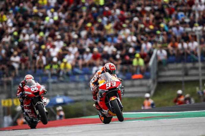 El piloto de MotoGP Marc Márquez (Repsol Honda) en el GP Austria 2019