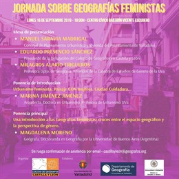 Cartel de la Jornada sobre Geografías Feministas.