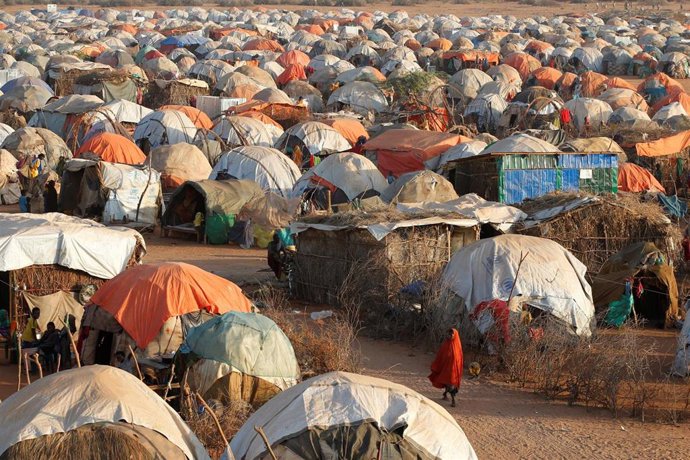 Un campo de desplazados internos en Somalia