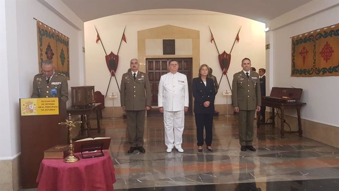 Acto de toma de posesión de la Delegación de Defensa en el Principado de Asturias este martes 10 de septiembre.