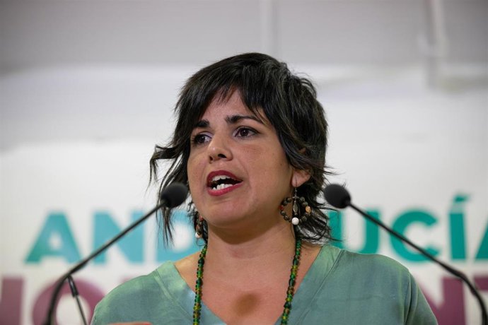 Rueda de prensa de la coordinadora de Podemos Andalucía, Teresa Rodríguez