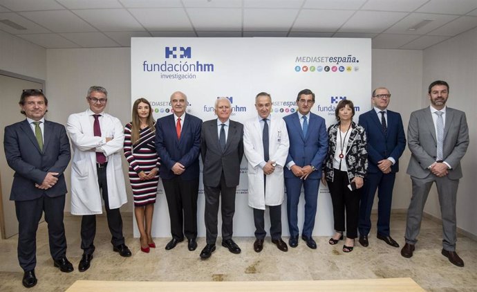 Acto de firma del acuerdo entre HM Hospitales y Mediaset para la creación de la Cátedra de Neureocinemática Aplicada