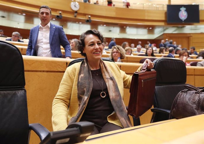 La ministra de Trabajo, Migraciones y Seguridad Social en funciones, Magdalena Valerio, durante la primera sesión plenaria de la  XIII Legislatura en el Senado, en Madrid (España), a 10 de septiembre de 2019.