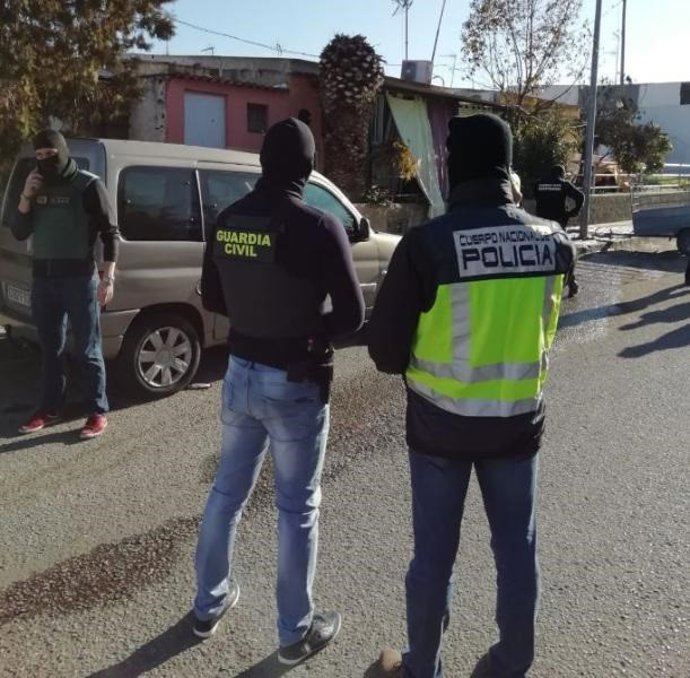 Agentes de la Guardia Civil y de la Policía Nacional.