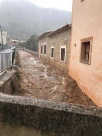 El torrente de Sa Mosquera de Selva y el torrent Petit de Campanet se desbordan
