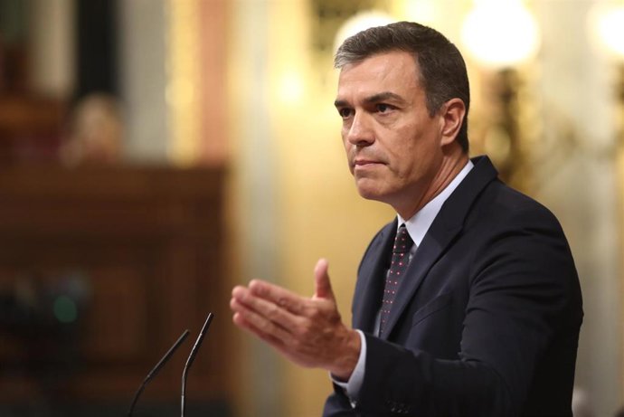 El presidente del Gobierno en funciones, Pedro Sánchez, interviene en el Congreso de los Diputados para informar sobre los Consejos Europeos celebrados los días 20 y 21 de junio y 30 de junio, así como para informar del asunto del Brexit, el mismo día q