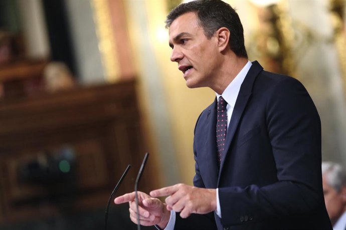 El presidente del Gobierno en funciones, Pedro Sánchez, interviene en el Congreso de los Diputados para informar sobre los Consejos Europeos celebrados los días 20 y 21 de junio y 30 de junio, así como para informar del asunto del Brexit, el mismo día q