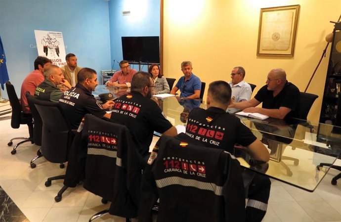Reunión dispotivo preventivo Emergencias ante las lluvias en Caravaca