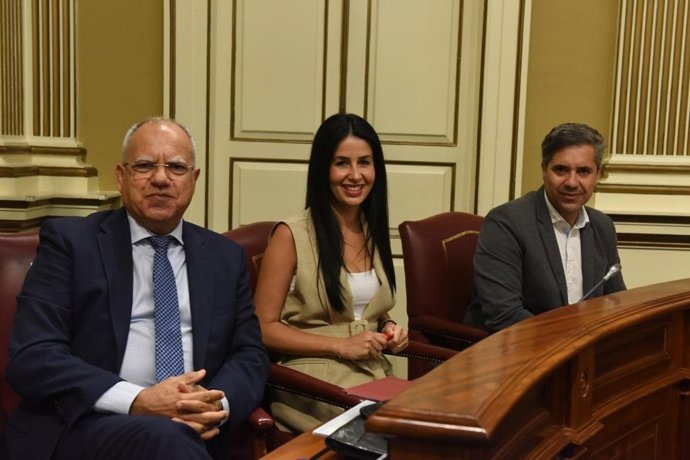 Casimiro Curbelo, Melodie Mendoza y Jesús Ramos, diputados de ASG