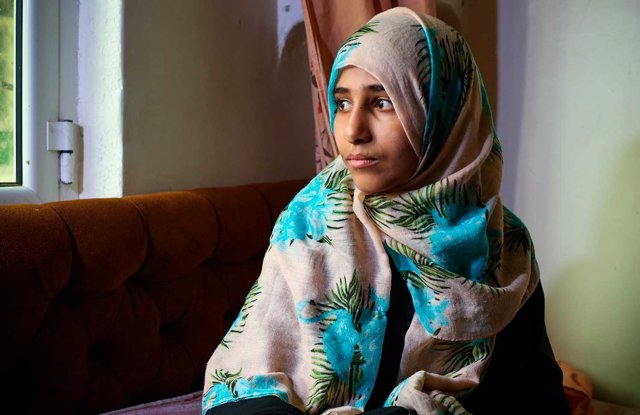 Fátima, de 12 años, víctima de la guerra en Yemen