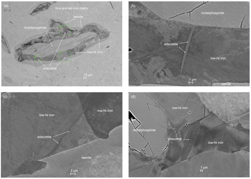 Trazas de edscottita en un meteorito