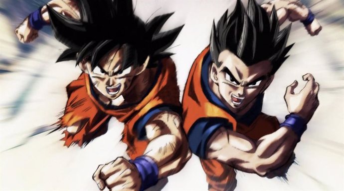 Goku y Gohan en Dragon Ball