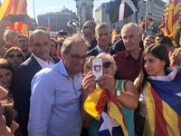 Quim Torra veu exitosa la manifestació i posa la independència "al centre" de la política