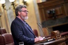 El diputado de Equo Juantxo López de Uralde durante su intervención en el Pleno del Congreso