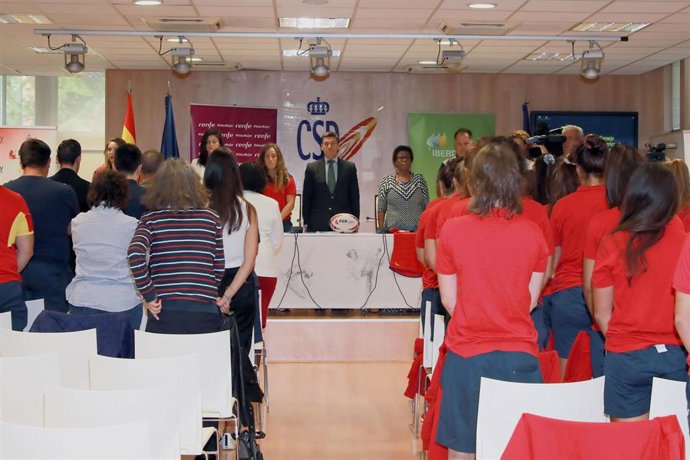 Acto De Despedida A 'Las Leonas' De Rugby Antes De Iniciar Su Primera Gira Intercontinental A Sudáfrica