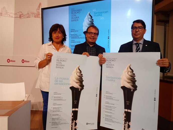 Imagen de la presentación de la nueva temporada de conciertos de la Banda de Música de Bilbao.