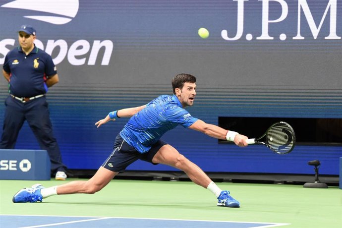 September 2, 2019 - New York, NY USA: US Open 2019. Day seven. Novak Djokovic of Serbia during a match with Novak Djokovic of Serbia Stanislav Vavrinka of Switzerland. September 02, 2019. USA, New York (Sergei' Vishnevskii'/Kommersant/Contacto)