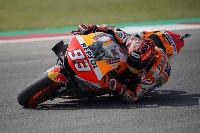 Marc Márquez en un test celebrad en Misano