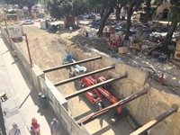 Heridos tres operarios en un accidente en las obras del metro de Málaga