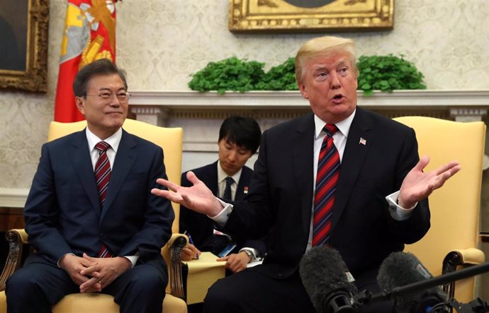 Moon Jae In y Donald Trump