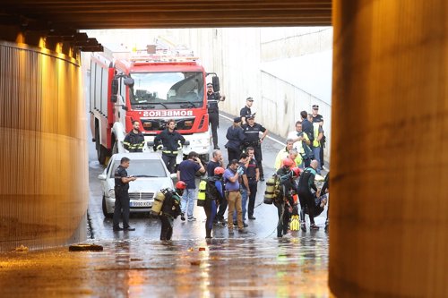 Imagen del túnel en el que ha muerto ahogado un hombre por el temporal