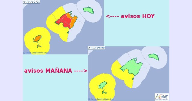 Aviso rojo en Mallorca