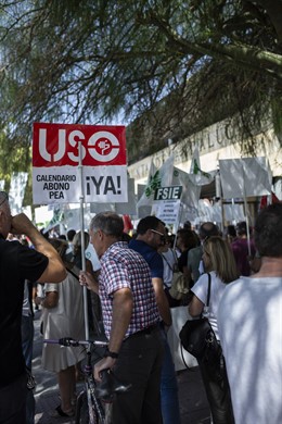 Concentración de los trabajadores de centros de enseñanza concertada