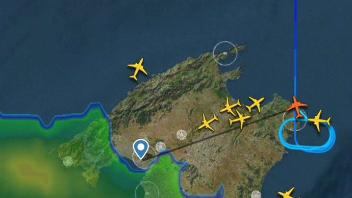 Situación de llegadas de vuelos en Mallorca ante las tormentas