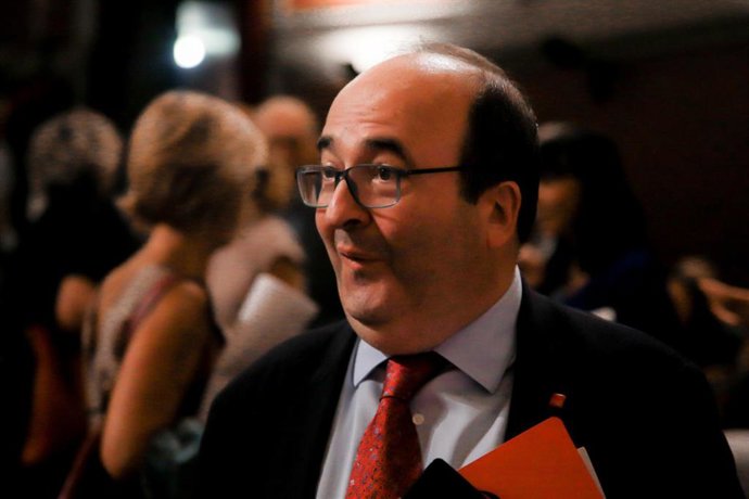 Conferencia de Miquel Iceta, Primer Secretario del PSC en el Salón de actos del Ateneo de Madrid el 12 de septiembre de 2019.