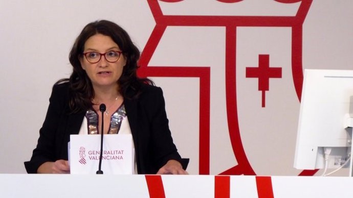 Oltra en la rueda de prensa posterior al pleno del Consell