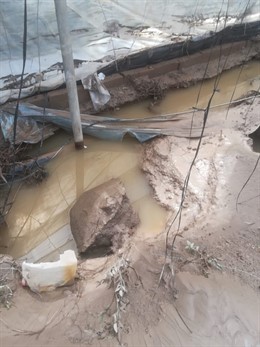 Daños por lluvías en Almería.