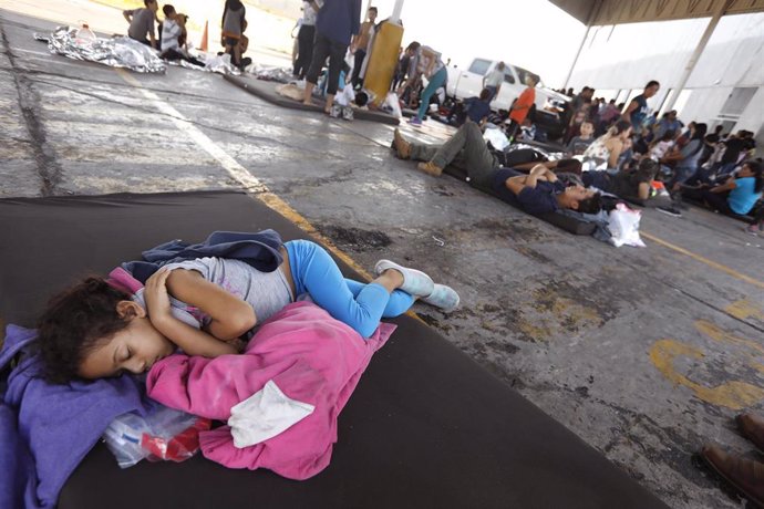 Migrantes en Nuevo Laredo (México)