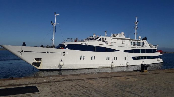 Buque en el Seatrade Europe.