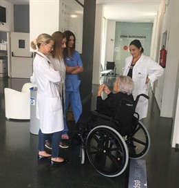 Primera evacuada por las lluvias que llega al Hospital Mesa del Castillo