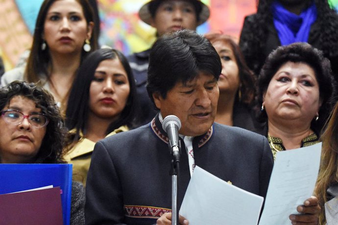 Bolivia.- Morales tras los ataques contra el MAS: "Las elecciones no se ganan co