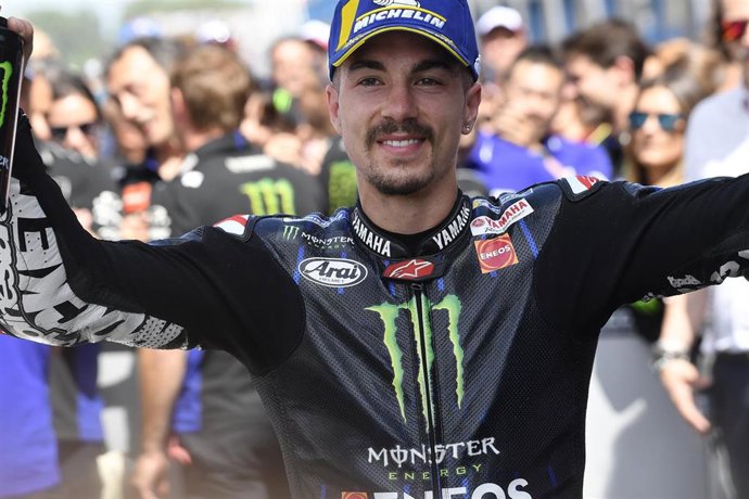 VINALES Maverick (Spa) Movistar Yamaha MotoGp, Yamaha, ambiance, portrait celebration during Moto GP race of the Netherlands TT Grand Prix at Assen circuit from June 28 to 30th, 2019 in Assen, Netherlands - Photo Studio Milagro / DPPI