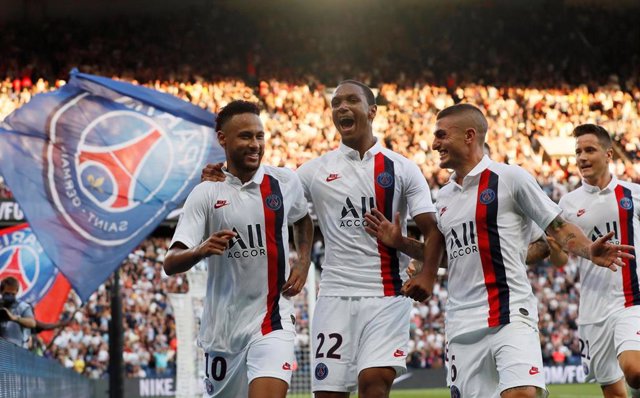 Neymar Jr. Celebra un gol con el Paris Saint-Germain.