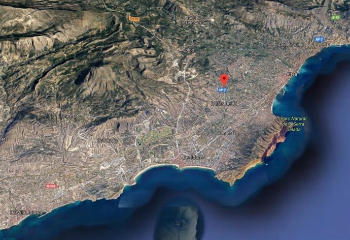 Localización de l'Alfs del Pi (Alicante)