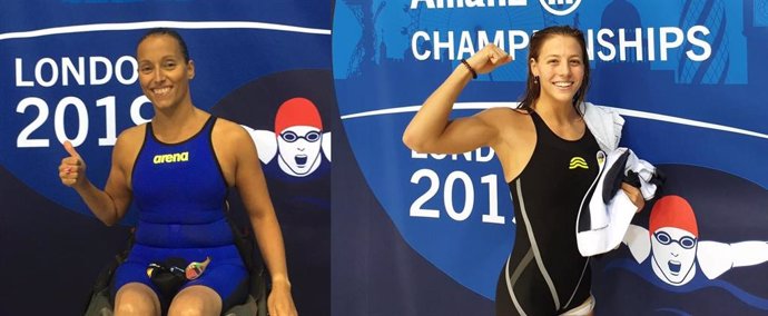 Las nadadoras españolas Teresa Perales y Nuria Marqués