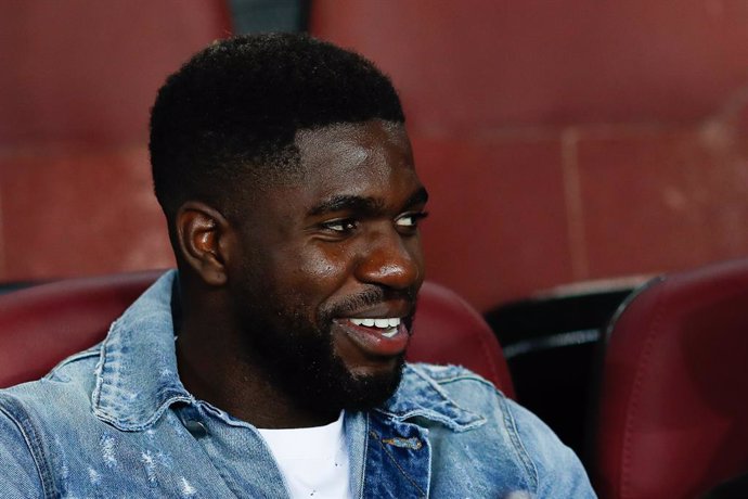 Samuel Umtiti of FC Barcelona during the spanish league football match played between FC Barcelona v Valencia CF at Camp Nou Stadium in Barcelona, Spain, on September 14, 2019.
