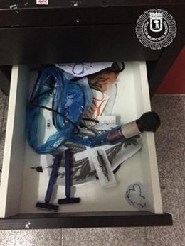 Efectos intervenidos en un estudio de tatuajes en Carabanchel